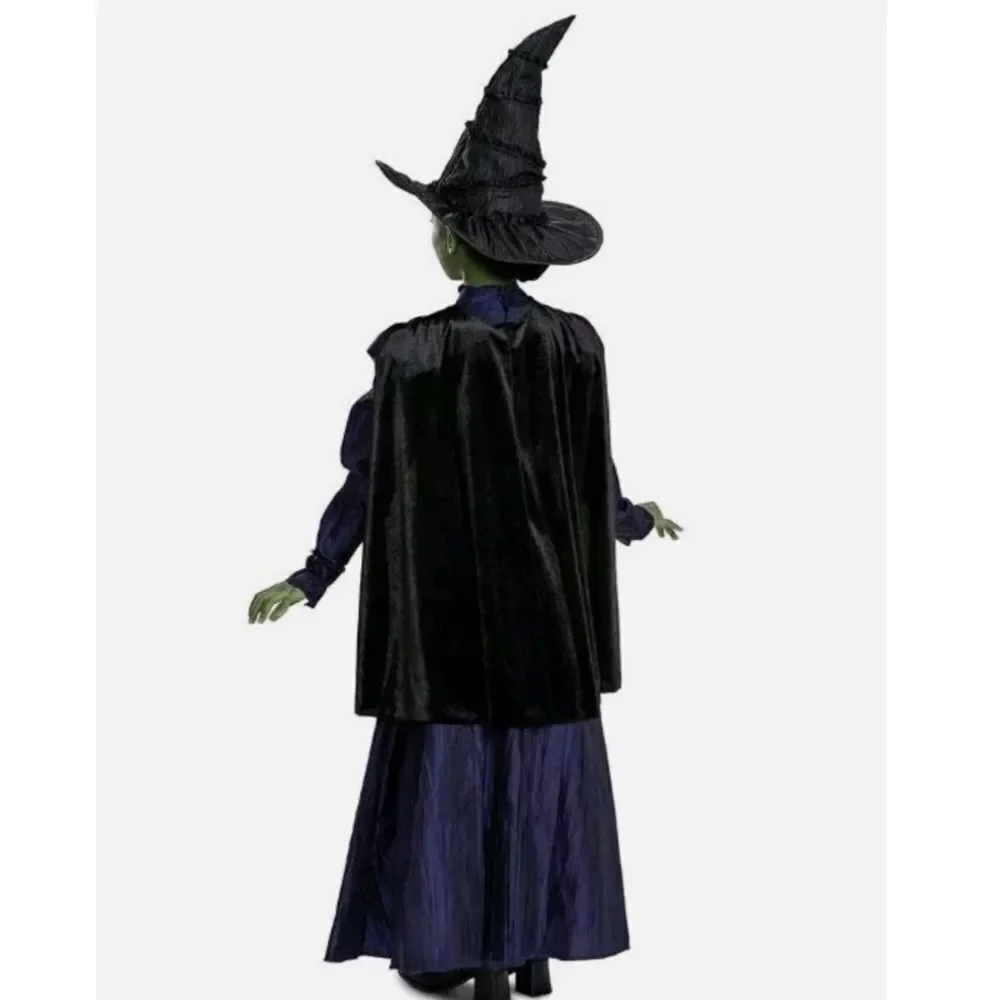 Wicked Musical Elphaba Green Witch Girls Costume Halloween Size M 7/8 NEW
